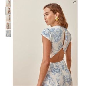 Reformation Gavin Midi Dress in Teacup